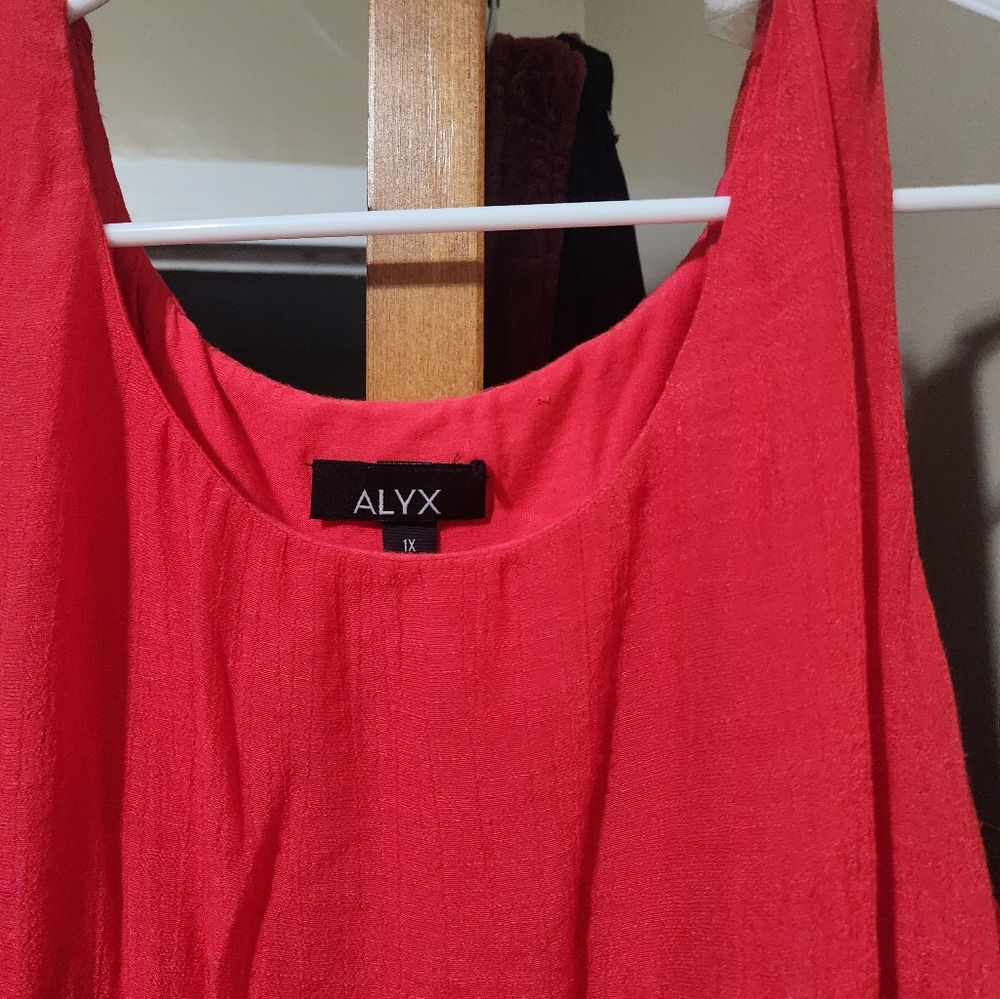 ALYX red ruffled tank